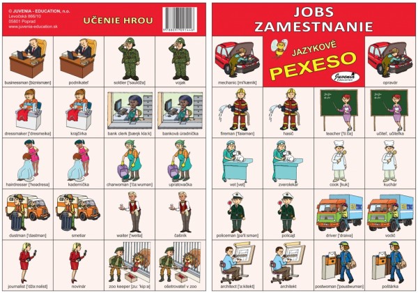 Busy Bee Jazykové pexeso Jobs Zamestnanie