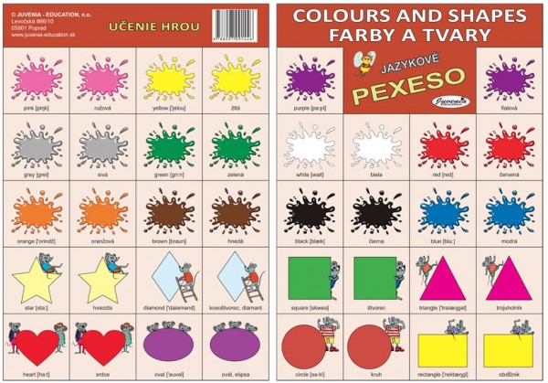 Busy Bee Jazykové pexeso Colours and Shapes Farby a Tvary