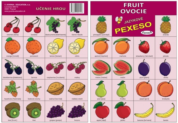 Busy Bee Jazykové pexeso Fruit Ovocie